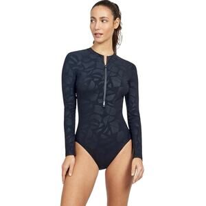 Gottex Women's Free Sport Geo Club Long Sleeve High Neck Rashguard NWT